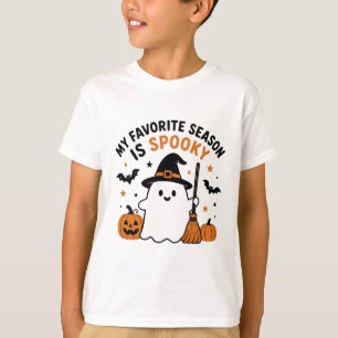 Camiseta Mi estación favorita es Halloween fantasma lindo e