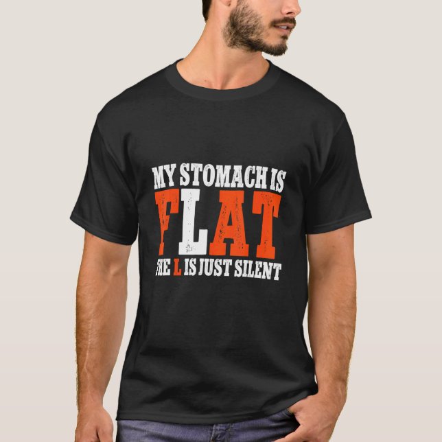 Camiseta Mi Estómago Es Plano, La L Es Sólo Un Silencio Gim (Anverso)