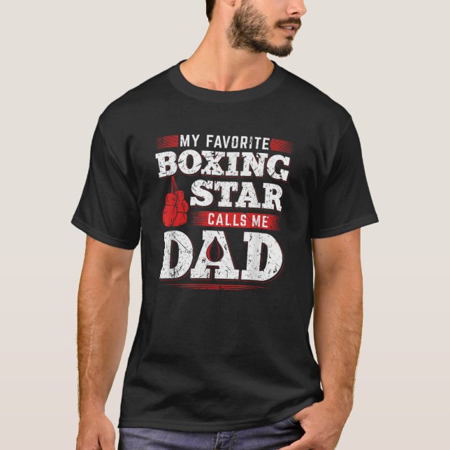 Camiseta Mi estrella de boxeo favorita me llama hija de pap (Anverso)