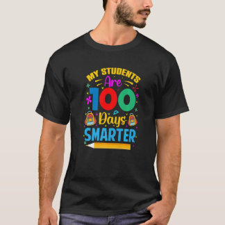 Camiseta Mi Estudiante Tiene 100 Días Más Inteligentes 100 