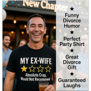Camiseta Mi ex esposa 1 estrella reseña humor divertido div