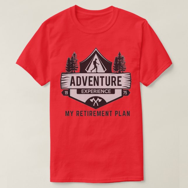 Camiseta Mi experiencia de aventura del plan de retiro (Diseño del anverso)