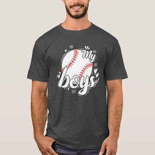 Camiseta Mi familia de equipo de béisbol de mis muchachos