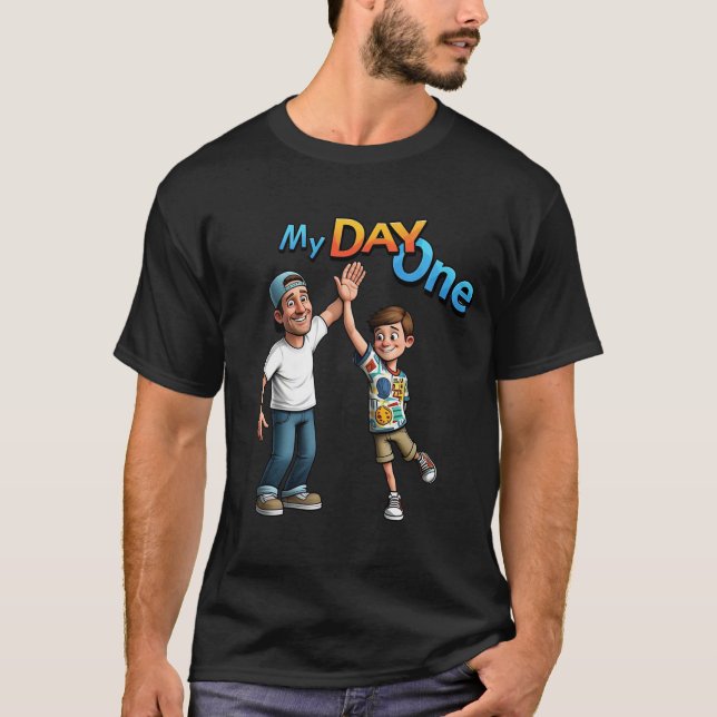 Camiseta Mi familia de Personalizados de primer día, papá e (Anverso)