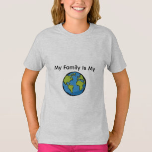 Camiseta Mi Familia Es Mi Mundo Oso de Peluche