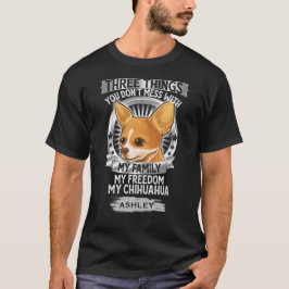 Camiseta Mi familia mi perro amante de Chihuahua