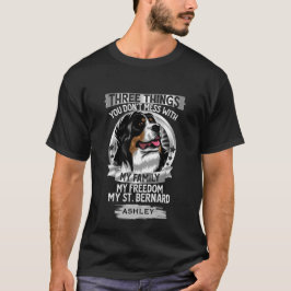 Camiseta Mi Familia Mi San Bernardo Amaba Al Perro