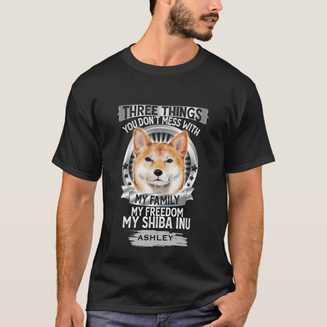 Camiseta Mi Familia Mi Shiba Inu Love Dog (Anverso)