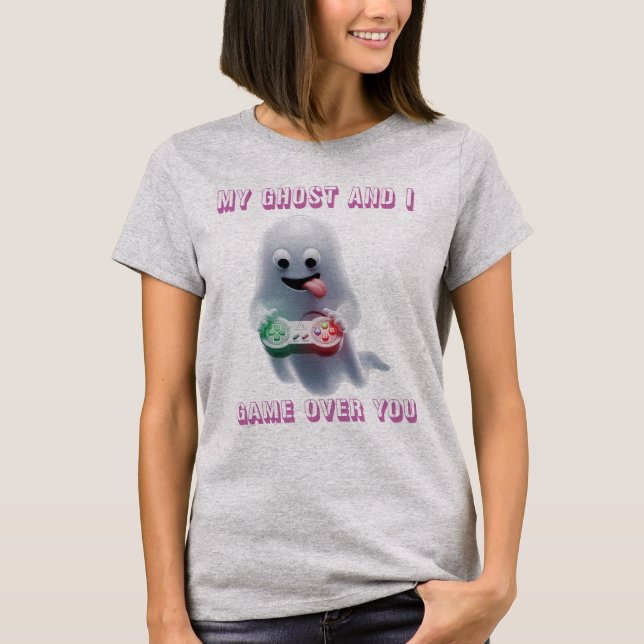 Camiseta Mi fantasma y yo - Gamer Ghost Funny Spooky (Anverso)