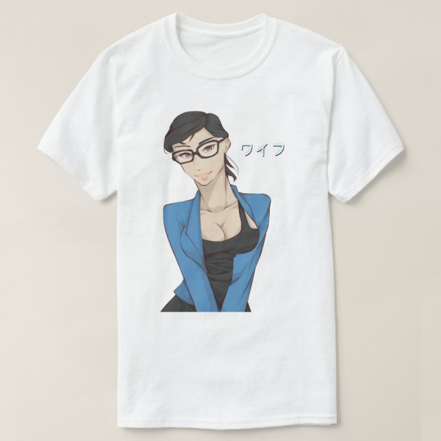 Camiseta Mi favorita Waifu Mia Khalifa Gráfica divertida (Diseño del anverso)