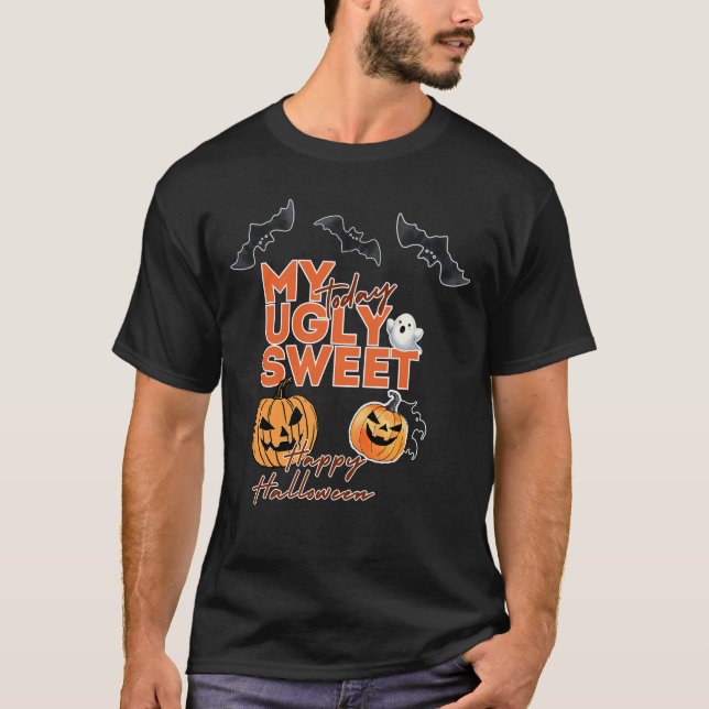 Camiseta Mi fea y dulce Halloween Today, Bat , Bmpkin (Anverso)