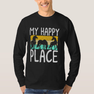Camiseta Mi Feliz Lugar, Caballo En Carrera, Ecuestre Para
