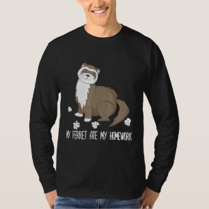 Camiseta Mi Ferret Se Comía Mi Homework Mascota Ferret