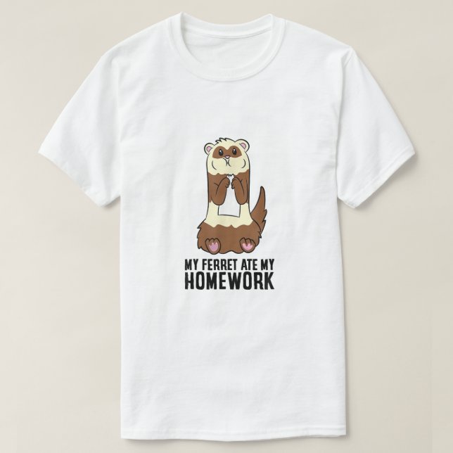 Camiseta Mi Ferret se comió mi hogar (Diseño del anverso)