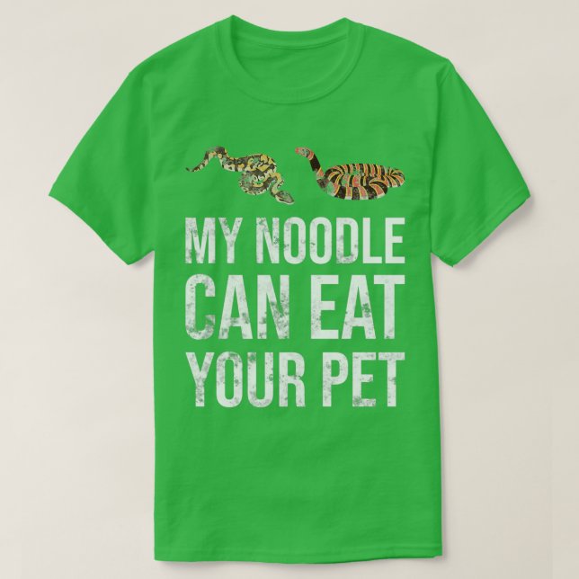 Camiseta Mi fideo puede comer su Mascota Snake Python (Diseño del anverso)