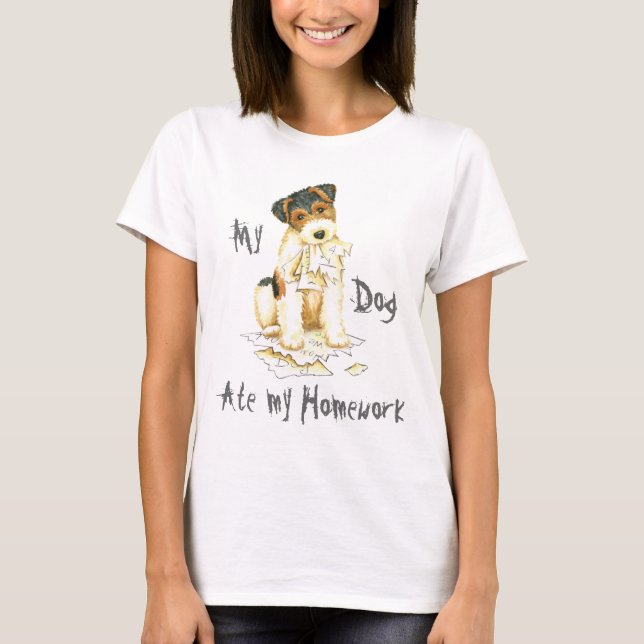 Camiseta Mi Fox Terrier De La Calle Se Comía Mi Casa (Anverso)