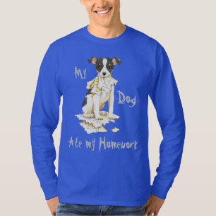 Camiseta Mi fox terrier del juguete comió mi preparación