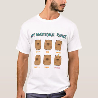 Camiseta Mi gama emocional divertidas caras de carpincho