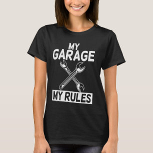 Camiseta Mi garaje mis reglas Reparación de manga larga mec