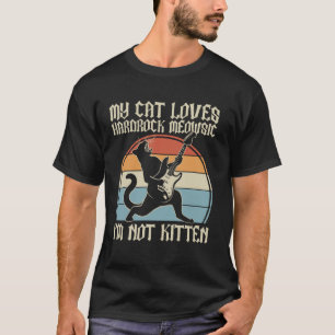 Camiseta Mi gato ama la música Hardrock No estoy bromeando