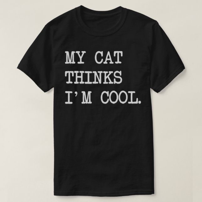 Camiseta Mi gato cree que soy amante del sarcasmo de hombre (Diseño del anverso)
