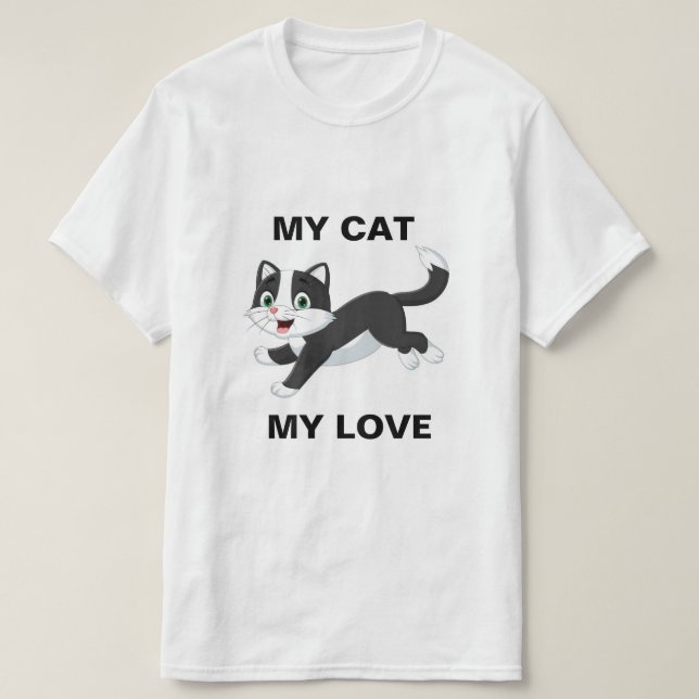 CAMISETA MI GATO DE AMOR (Diseño del anverso)