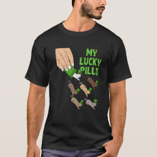 Camiseta Mi Gato De Píldoras Suertudas Día De Gato De San P