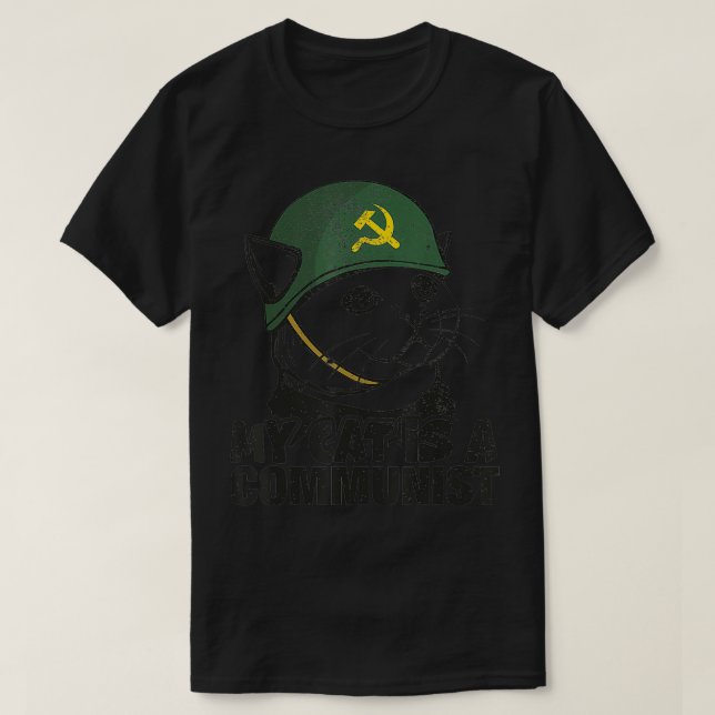 Camiseta Mi Gato Es Comunista (Diseño del anverso)