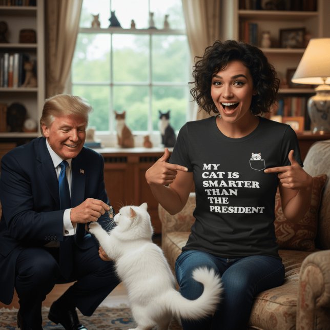 Camiseta Mi Gato Es Más Inteligente Que El Presidente - Div (Trump funny cat tshirts, funny cat sayings tshirtsfunny political catfunny for cat lovers gifts)