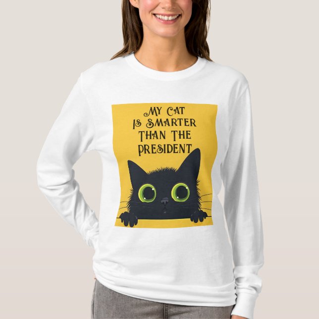 Camiseta Mi Gato Es Más Inteligente Que La Sudadera Del Pre (Anverso)