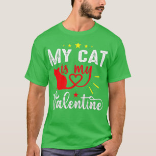 Camiseta Mi Gato Es Mi Chica De Valentine Kitten Lover Hear