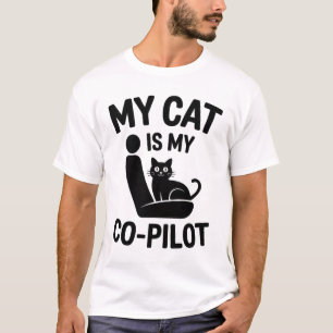 Camiseta Mi gato es mi copiloto - Hombres divertidos