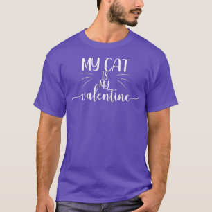 Camiseta Mi Gato Es Mi Día de San Valentín De Mamá Gato De