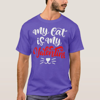 Camiseta Mi Gato Es Mi Día de San Valentín De San Valentín.