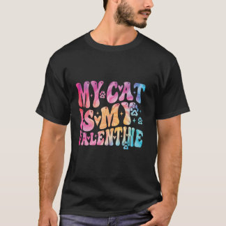 Camiseta Mi gato es mi día de San Valentín lindo
