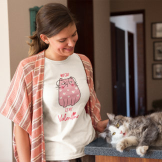 Camiseta Mi Gato Es Mi El día de San Valentín Divertido De
