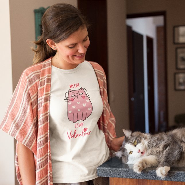 Camiseta Mi Gato Es Mi El día de San Valentín Divertido De  (Subido por el creador)