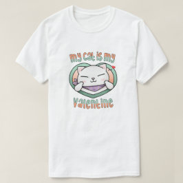 Camiseta Mi gato es mi gato blanco de San Valentín