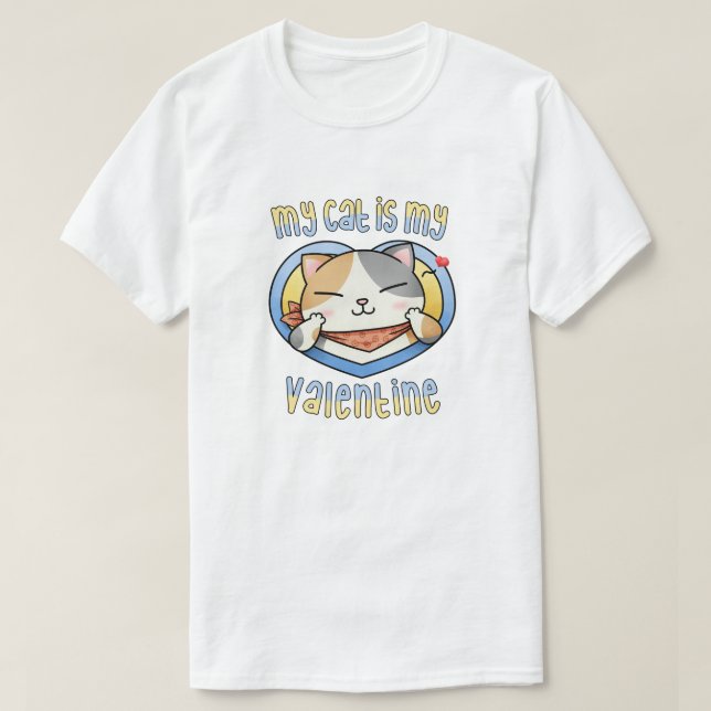 Camiseta Mi gato es mi gato de San Valentín (Diseño del anverso)