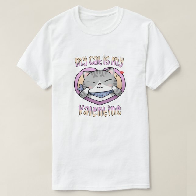 Camiseta Mi gato es mi gato de San Valentín (Diseño del anverso)