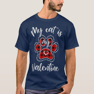 Camiseta Mi Gato Es Mi Gato De San Valentín Rojo Lover Vale