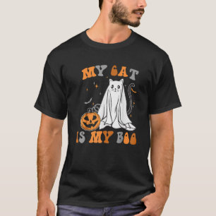 Camiseta Mi Gato Es Mi Gato Fantasma Calabaza Halloween Fan