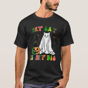 Camiseta Mi Gato Es Mi Gato Fantasma Calabaza Halloween Fan