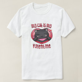 Camiseta Mi gato es mi gato negro de San Valentín