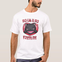 Camiseta Mi gato es mi gato negro de San Valentín