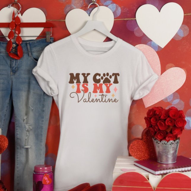 Camiseta Mi gato es mi gracioso de San Valentín (Subido por el creador)