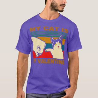 Camiseta Mi Gato Es Mi Idea De Regalo De Valentine Graciosa