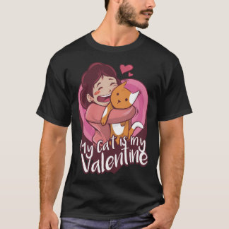 Camiseta Mi Gato Es Mi Regalo De San Valentín Contra El Día