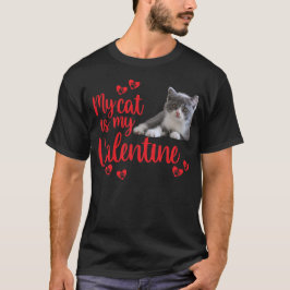Camiseta "Mi gato es mi San Valentín"