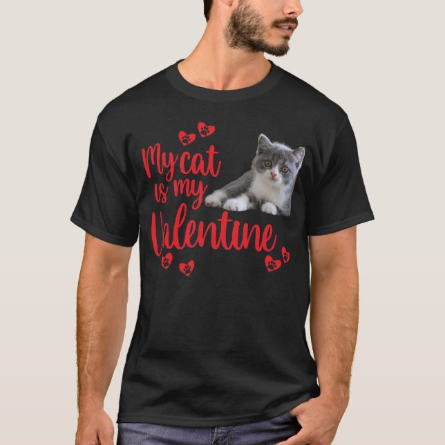 Camiseta "Mi gato es mi San Valentín" (Anverso)